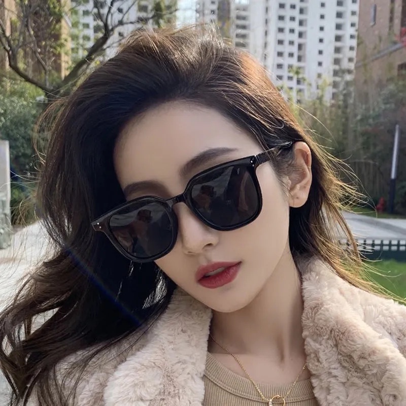 Kính Mát Gọng Vuông Chống Tia UV Phong Cách Hàn Quốc Dành Cho Nam