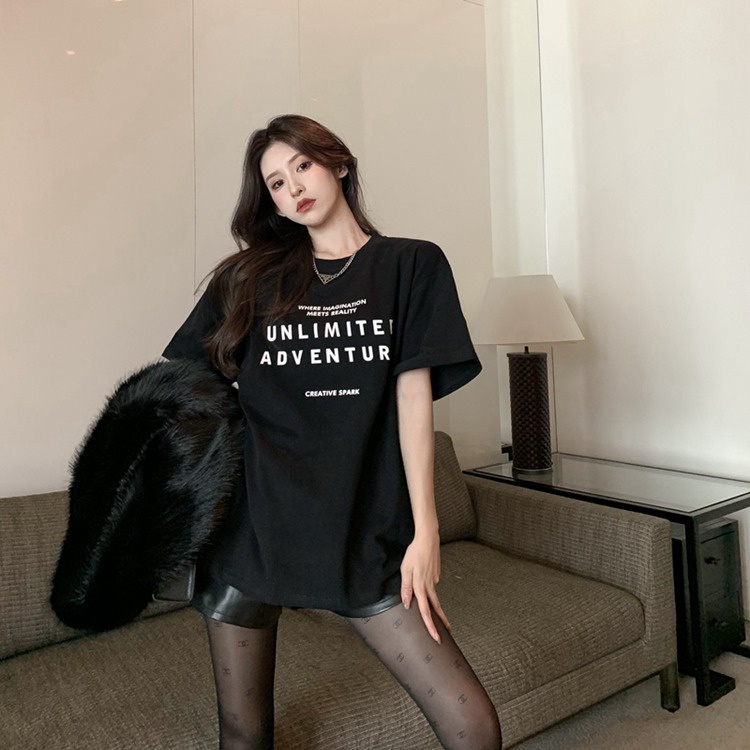 NRVP Áo Thun Mùa Hè Tay Cộc Oversize In Họa Tiết Phong Cách Hàn Quốc Cho Nam / Nữ