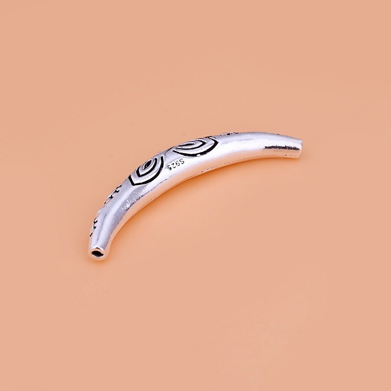 [RẺ VÔ ĐỊCH] Charm bạc xịn hình ống họa tiết - MH622 (HOT)