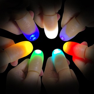 Lớn♥2 Chiếc LED Bật Sáng Ngón Tay Cái Đầu Kuso Prank Magic Đảng Lừa Đạo Cụ Đồ Chơi Trẻ Em