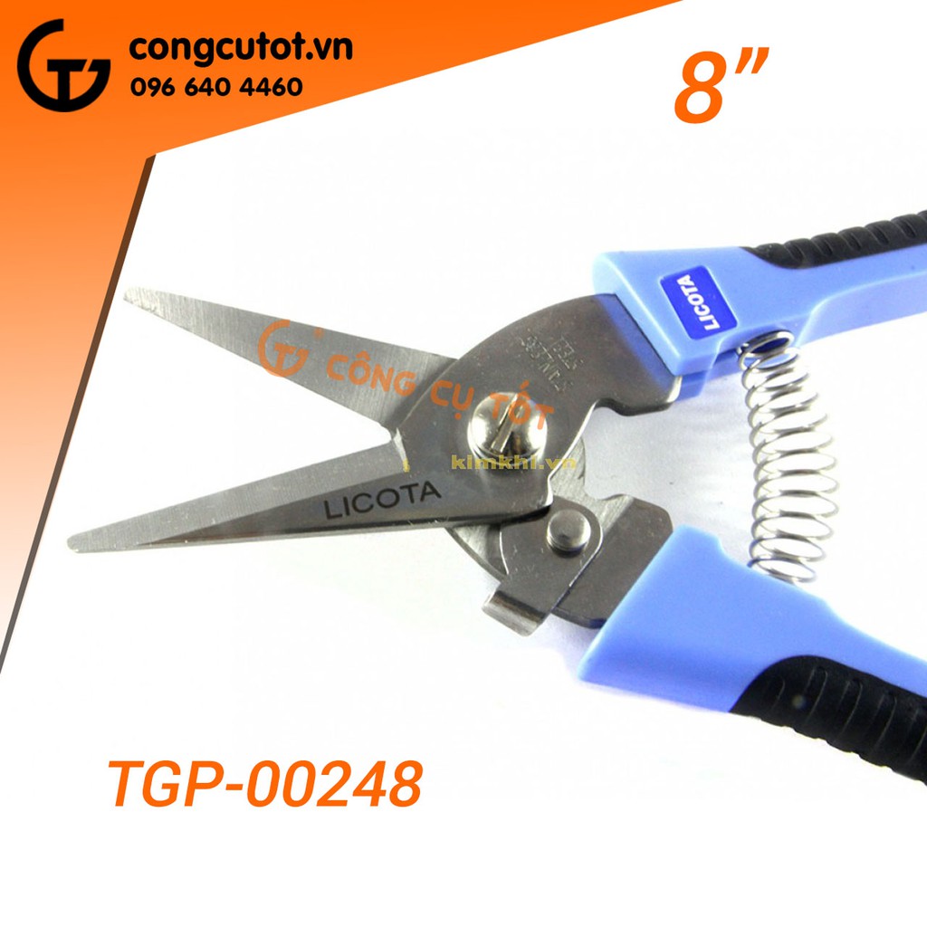 Kéo cắt bấm lưỡi thẳng Licota TGP-00248 8inch