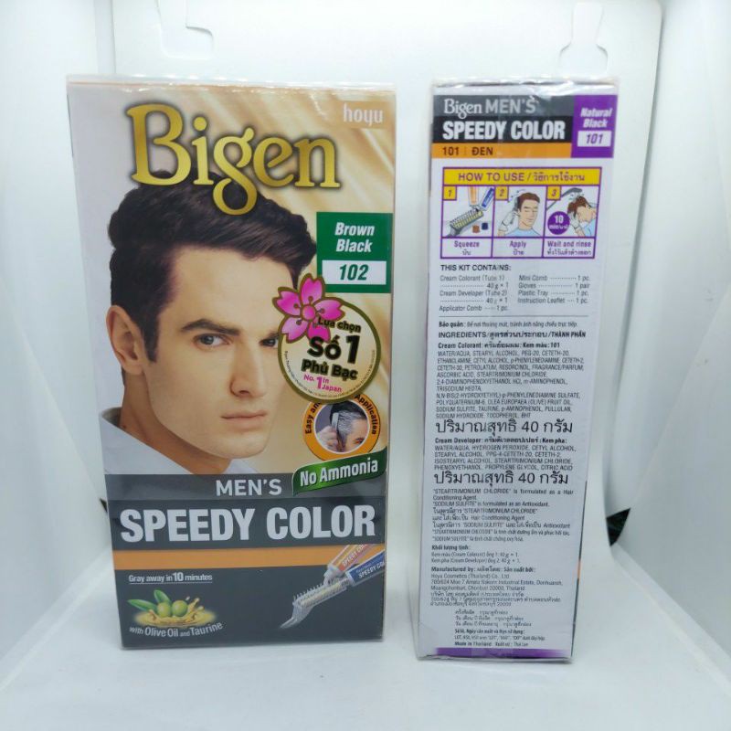 Thuốc Nhuộm Tóc Màu Đen Bigen Men's Speedy Color Phủ Bạc (101)