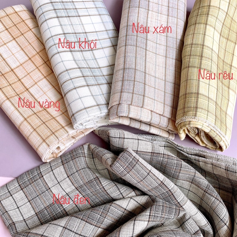 Khăn bandana 75x75cm làm turban quấn tóc caro cổ điển TÍM STORE phụ kiện cột tóc hàn quốc unisex