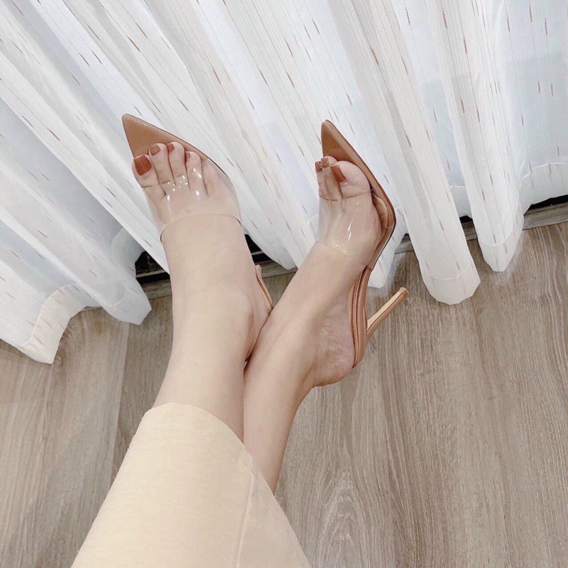 (Mẫu Hót) Giày cao gót đính đá sang chảnh