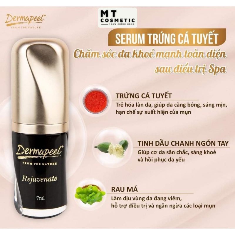 SERUM TRỨNG CÁ TUYẾT Dermapeel+ - XÓA MỤN - Mờ THÂM MỤN - Se Khít LCL - DA CĂNG BÓNG - TRẮNG SÁNG SAU 14 NGÀY