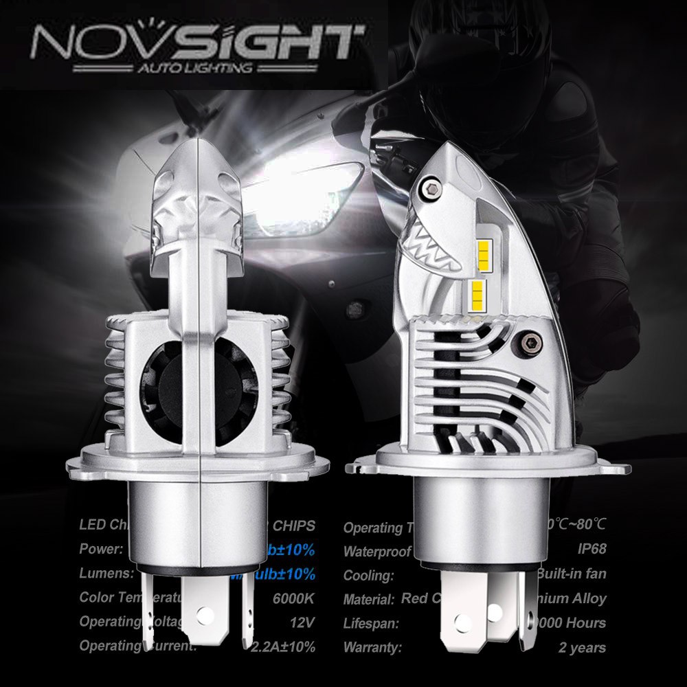 Đèn pha / cos led xe máy Novsight F10 35W - chân H4 - ánh sáng trắng