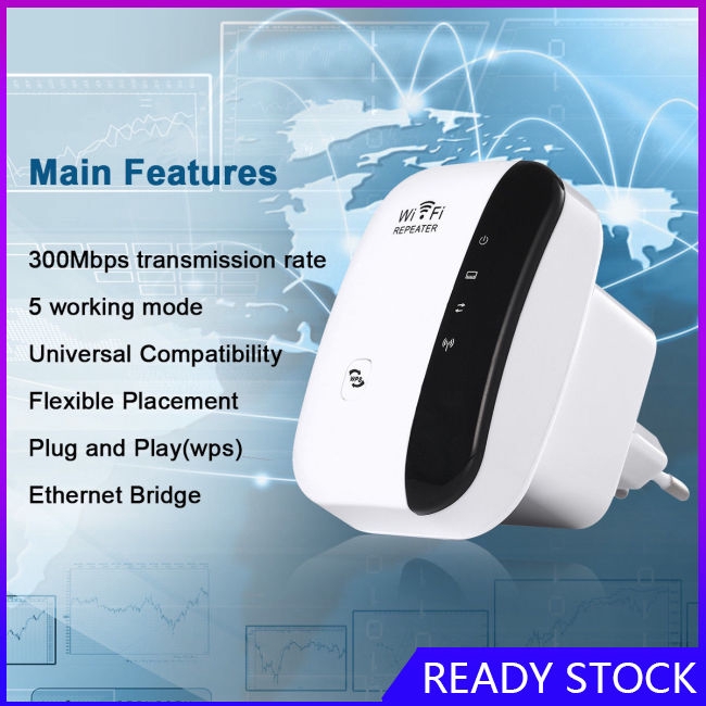 FL【COD Ready】300Mbps Wifi Repeater Wireless-N 802.11 AP Router Extender Signal Booster | BigBuy360 - bigbuy360.vn