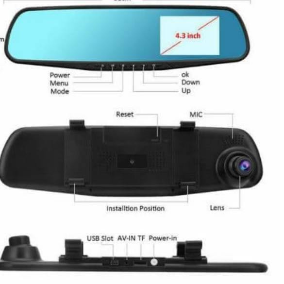 Camera Hành Trình Dvr / Gương Chiếu Hậu Cho Xe Hơi