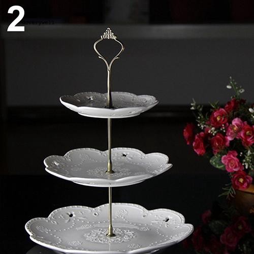 3 Tier Hardware Crown Cake Plate Stand Handle Fitting Wedding Party Table Decor