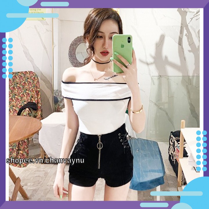[RẺ VÔ ĐỊCH Quần short dây kéo trước đan dây hông VXN MT338 SHOP VÁY HỌC SINH