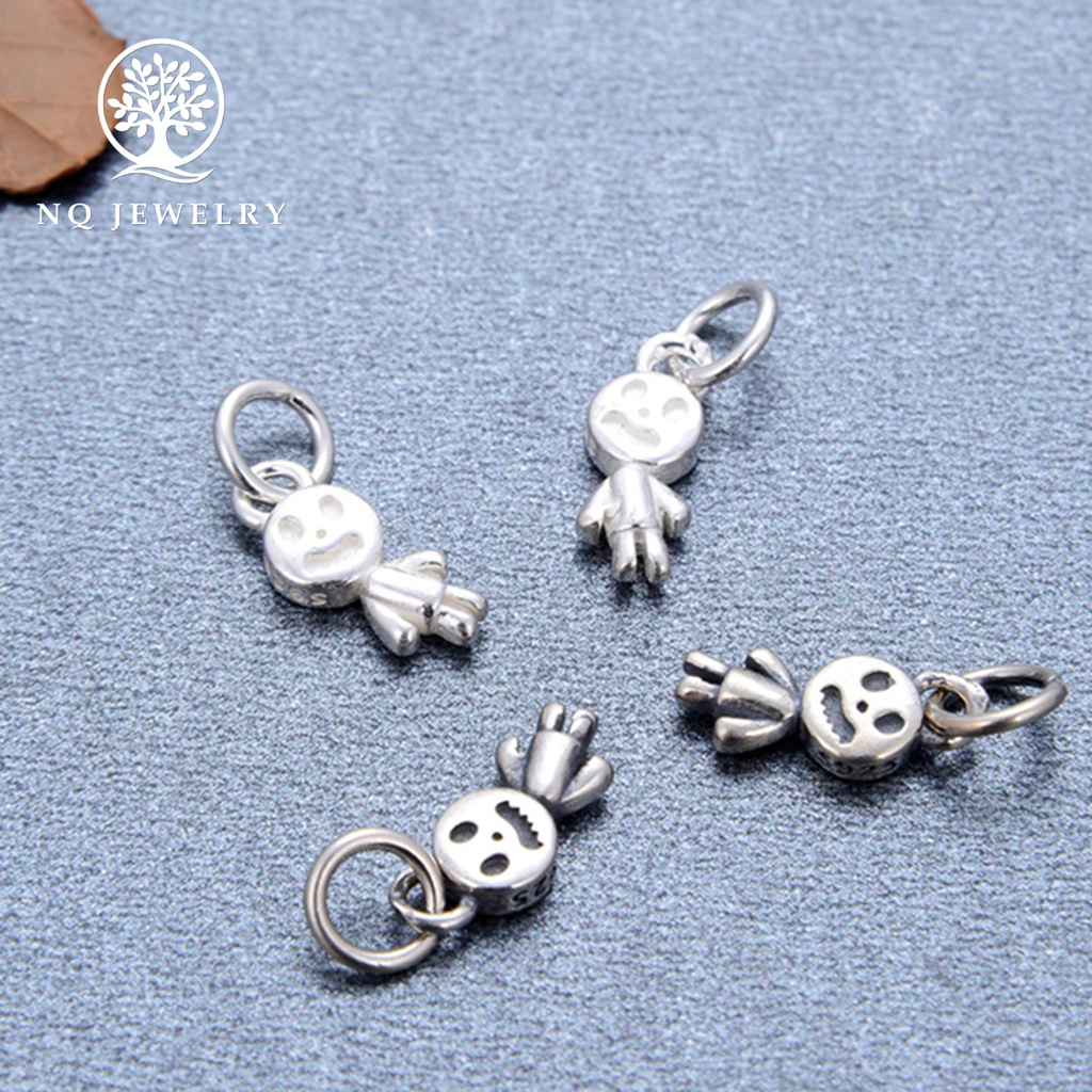 Charm bạc hình búp bê treo - NQ Jewelry