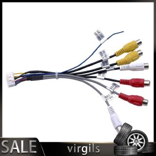 VODOOL 20Pin Plug to 6x3.5mm RCA Female Car Audio Stereo Radio Multimedia Player AV Audio Wiring