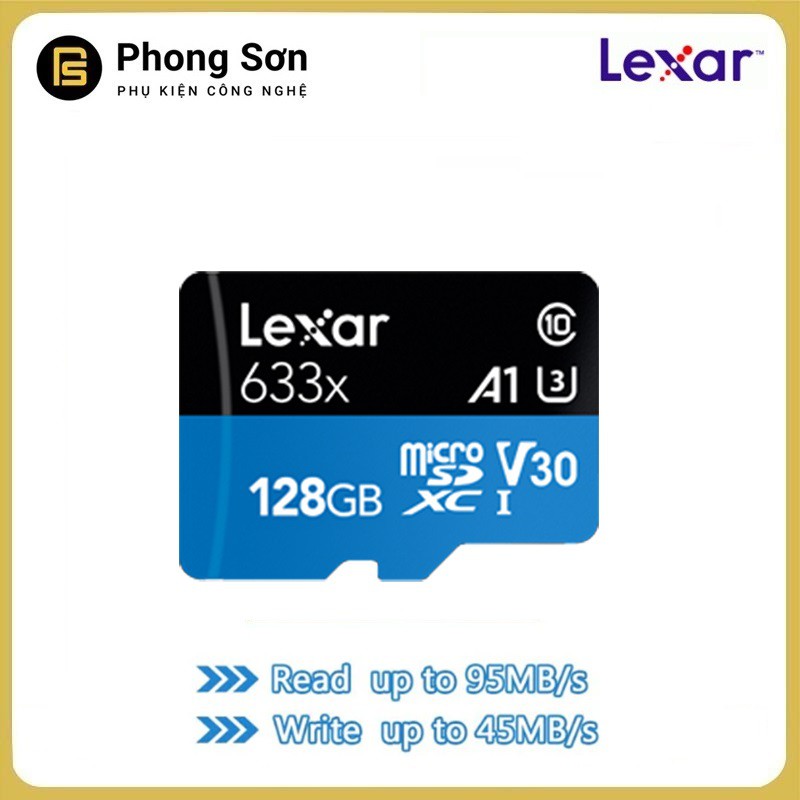 Thẻ nhớ Lexar Micro SDHC 128GB 633X 95MB/s A1 dành cho Camera hành trình | BigBuy360 - bigbuy360.vn