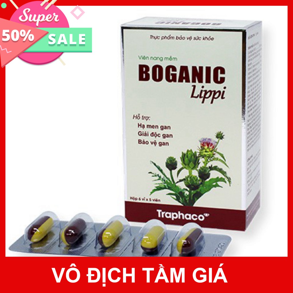 Boganic Lippi hỗ trợ giải độc gan, hỗ trợ hạ men gan, dị ứng, mụn nhọt, ngăn ngừa xơ vữa động mạch, giảm cholesterol