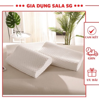 Gối cao su non chống đau mỏi vai gáy không gây đau mỏi cổ sau giấc ngủ dài 100% cao su thiên nhiên cao cấp SALASG