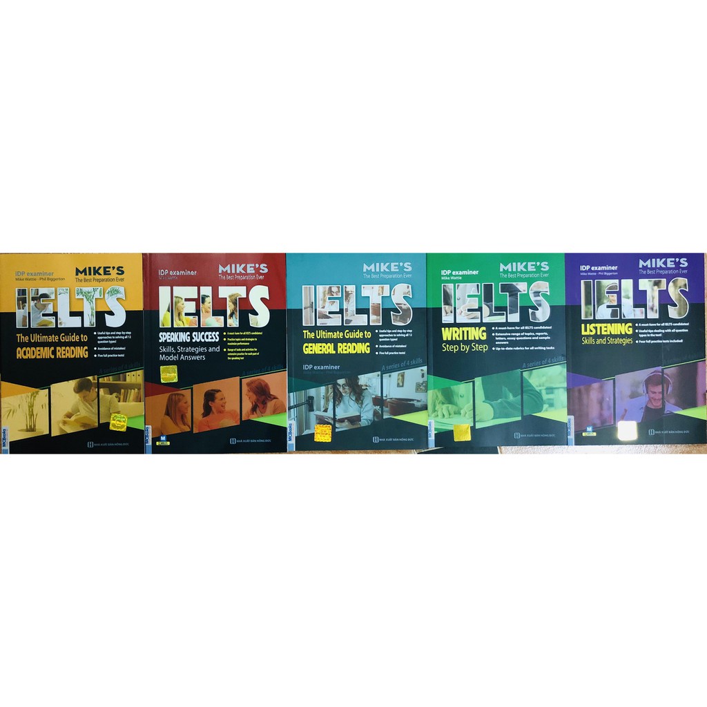Sách - Combo 5 cuốn IELTS: Academic Reading + Speaking Success + General Reading + Writing Step By S