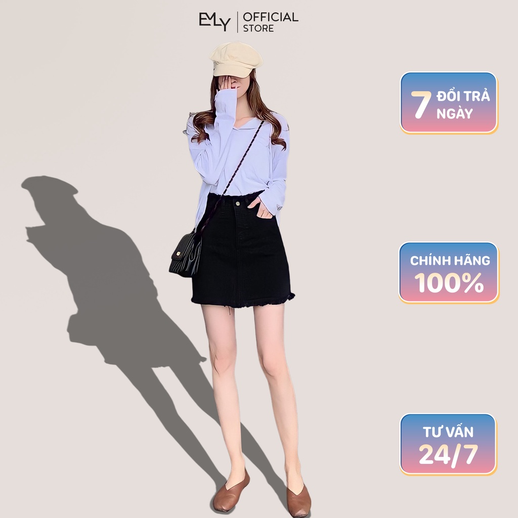 Chân váy jean nữ Emilyshop ulzzang