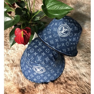 Nón bucket lv jean in thêu cực hot nam nữ đội đều đẹp