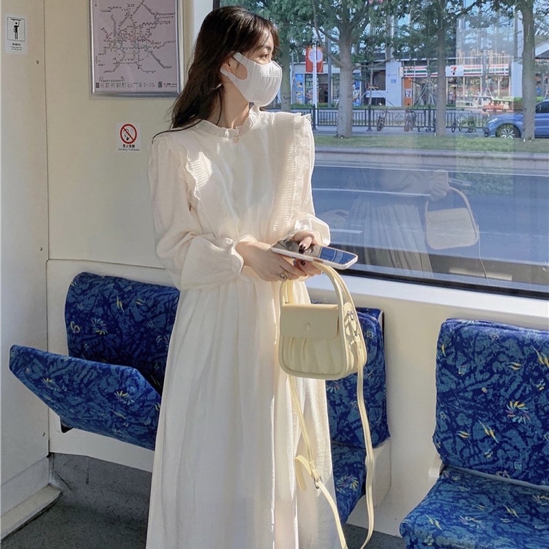 Váy trắng dáng dài ulzzang nàng thơ