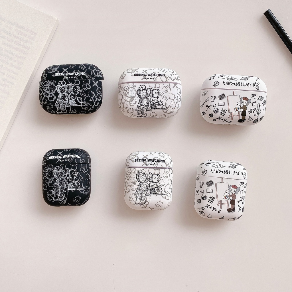 Vỏ Bọc TPU Bảo Vệ Hộp Đựng Tai Nghe Airpod 3/compatible AirPods 2 Pro Họa Tiết Hoạt Hình Kaws