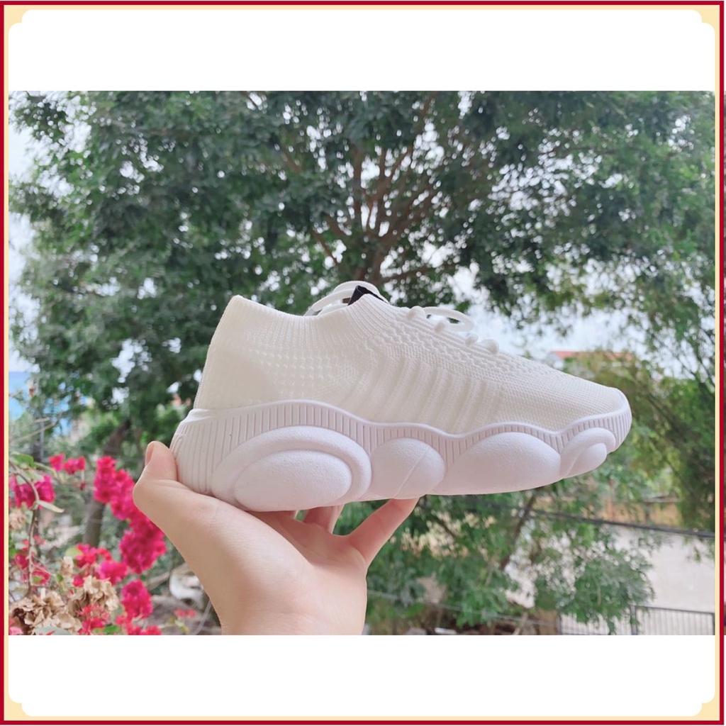 ❤️ Xả Hàng ❤️ Giày Nữ Thể Thao Sneaker Trắng Khử Mùi Độn Đế Thoải Mái Trẻ Trung Năng Động Cá Tính Thể Dục Thể Thao V10