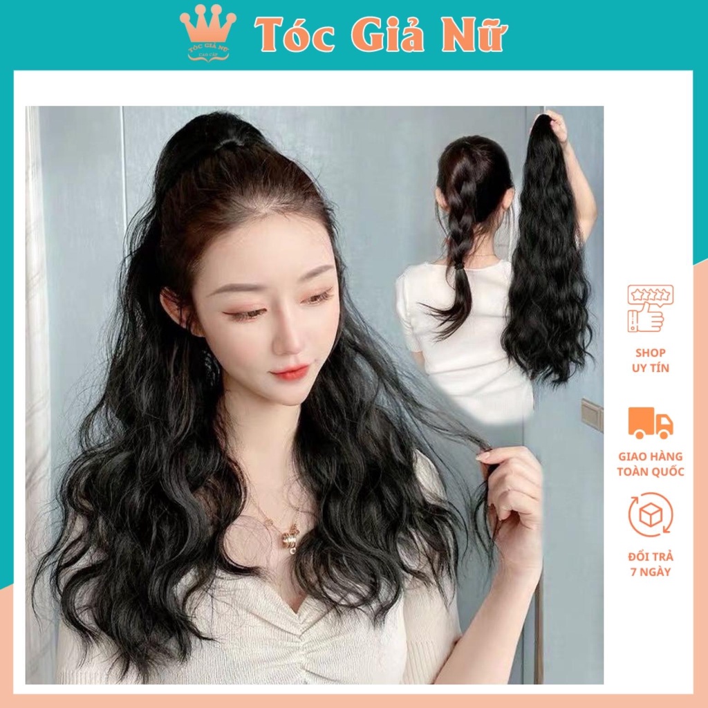 Tóc giả nữ đẹp ngoặm xù dài 60cm, n42