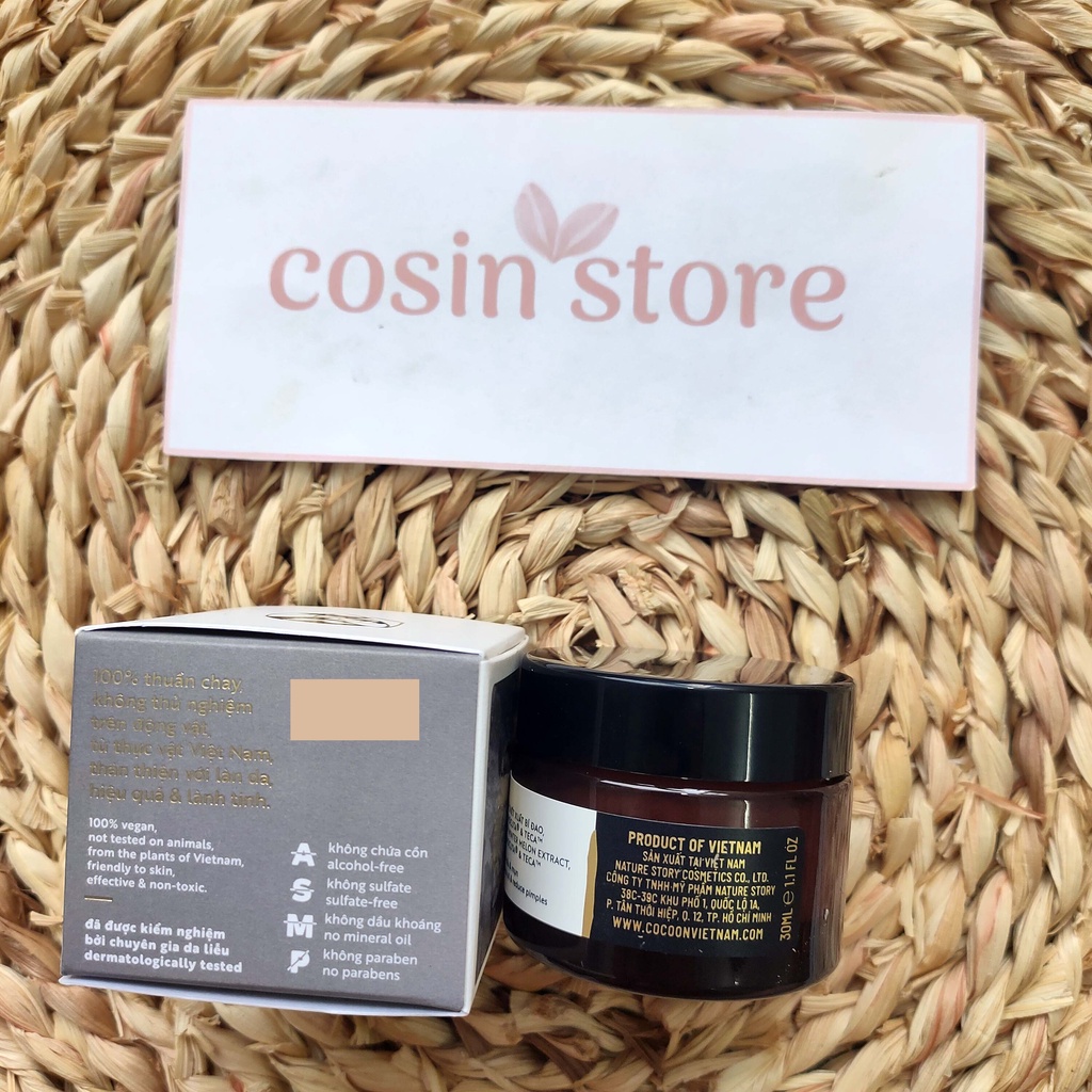 Kem dưỡng Cocoon Thạch bí đao 30ml giúp mang lại độ ẩm cân bằng Cosin Store