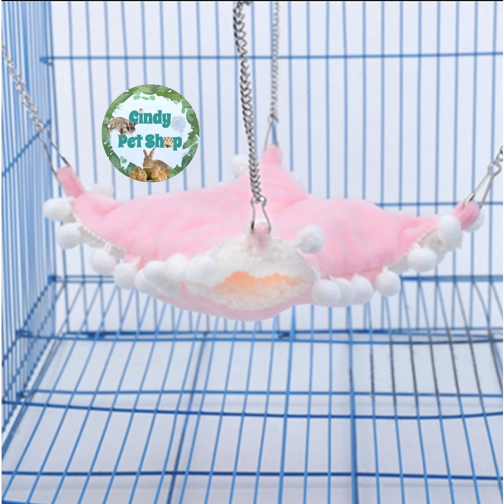 Võng treo 2 tầng 20x20cm cho Sóc Bay Úc, Sóc Bông, Sóc Đất...