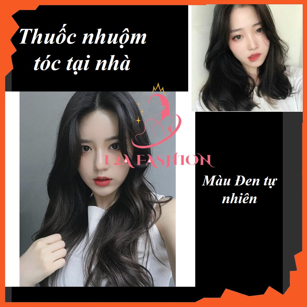 Thuốc nhuộm tóc màu ĐEN TỰ NHIÊN tặng kèm oxy và gang tay