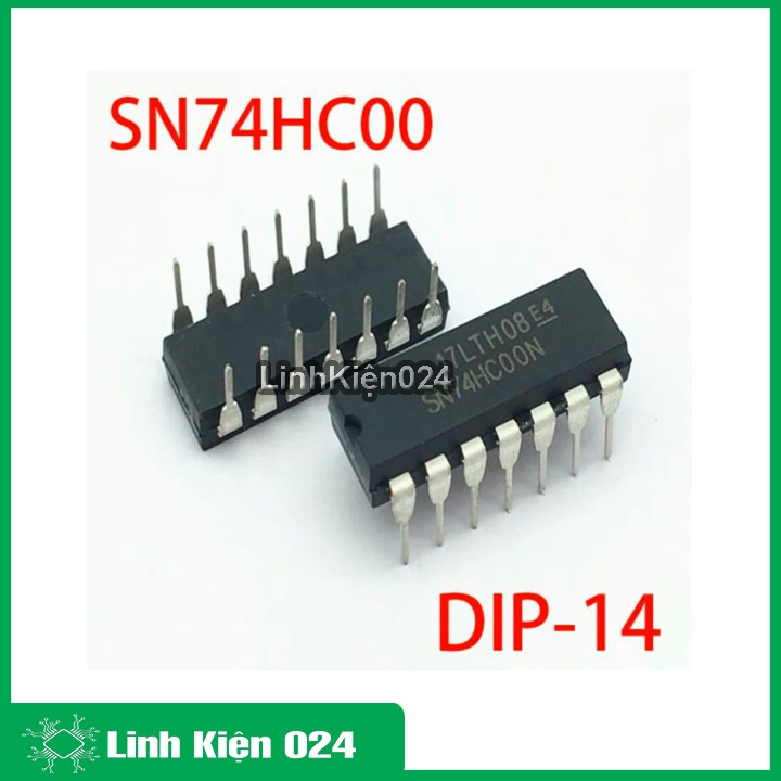 Ic chức năng 74HC00 chân cắm DIP14