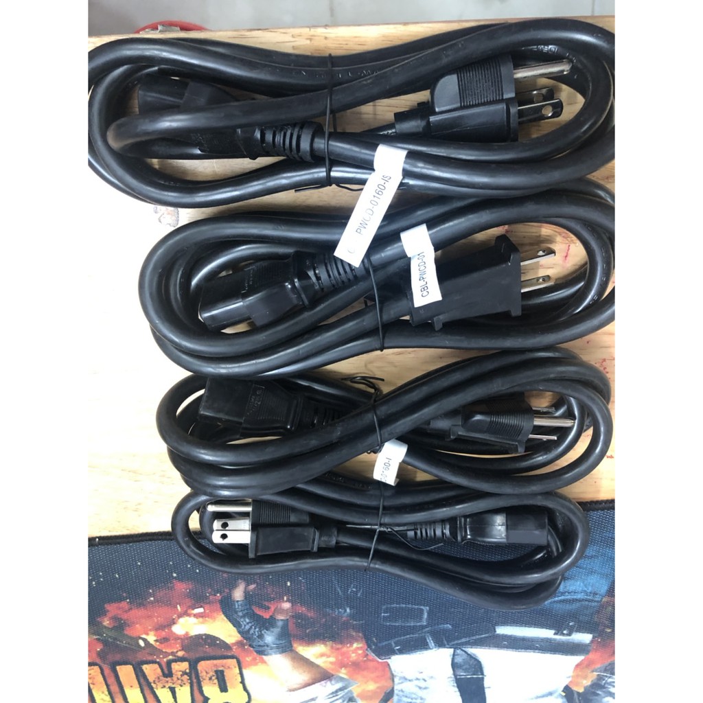 Dây nguồn máy tính 3 chấu , Chuẩn MỸ, NHẬT dài 1.8m zin theo máy HP- Chịu Tải 1600w, Lõi Đồng To