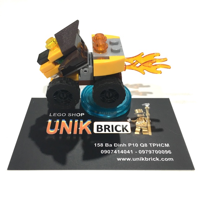 Lego UNIK BRICK 71222 Mighty Lion Rider - Xe sư tử vàng trong Huyền thoại Chima chính hãng (như hình)