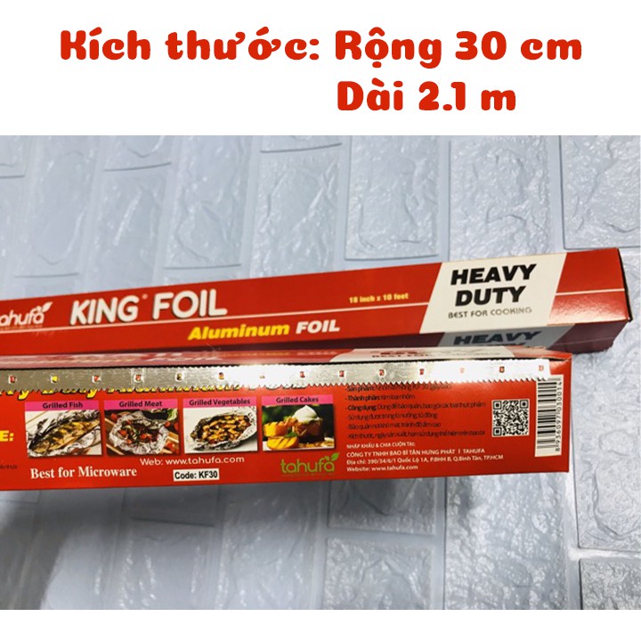 [Mã SKAMPUSH9 giảm 10% đơn 200K] 1 cuộn giấy nướng bạc KING FOIL Tahufa Tiện Dụng 00461