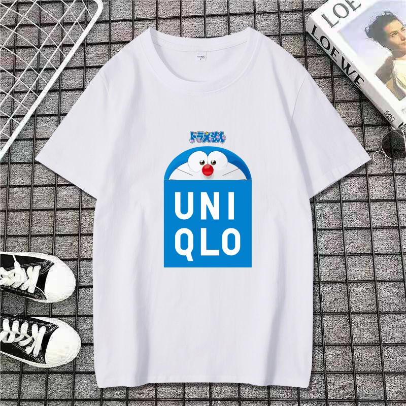 Uniqlo Áo Thun Tay Ngắn In Hình doraemon baju lelaki perempuan / unisex 88