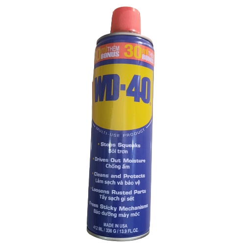 Chai xịt Chống rỉ, Bôi trơn và Chống ẩm WD-40, WD40 (412ml - 336g)