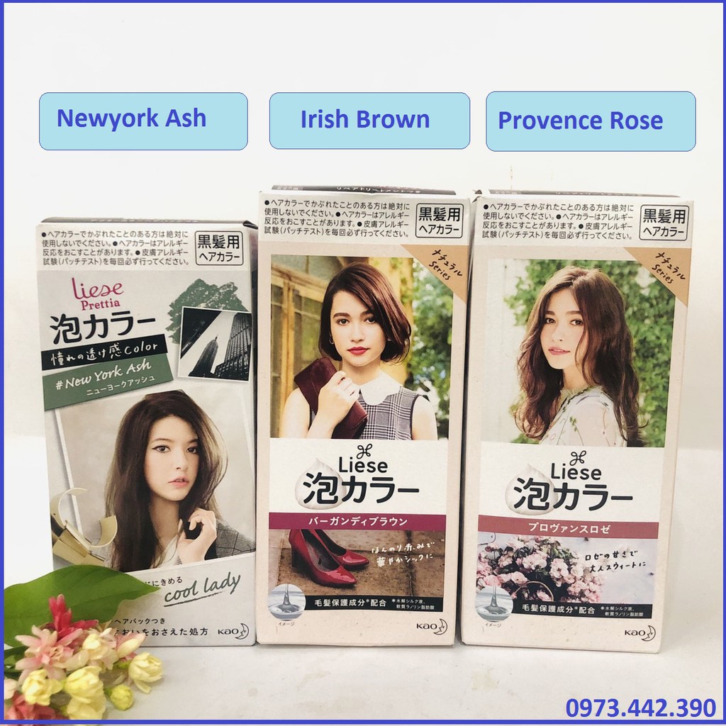 [ĐỦ MÀU] BỌT NHUỘM TÓC NỮ LIESE 108ML NHẬT BẢN