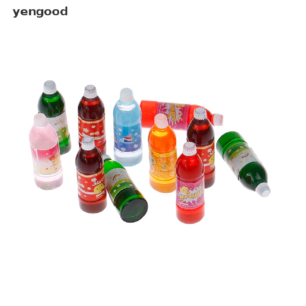 Set 5 Mô Hình Chai Nước Ép Trái Cây Hoạt Hình Trang Trí Nhà Búp Bê