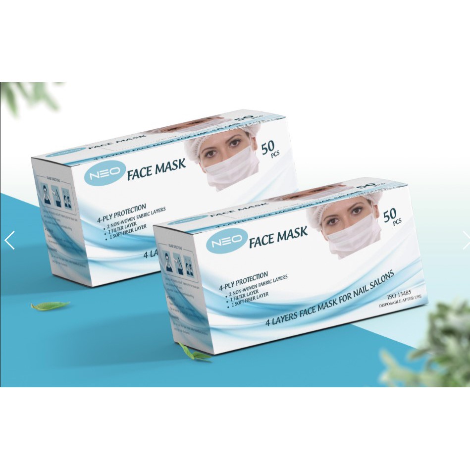 Khẩu Trang Y Tế Neo 4 Lớp Loại Khẩu Trang Y Tế Kháng Khuẩn Màu Xanh Hộp 50 Cái Đóng Gói 10 Cái/Túi Tiện Lợi | BigBuy360 - bigbuy360.vn