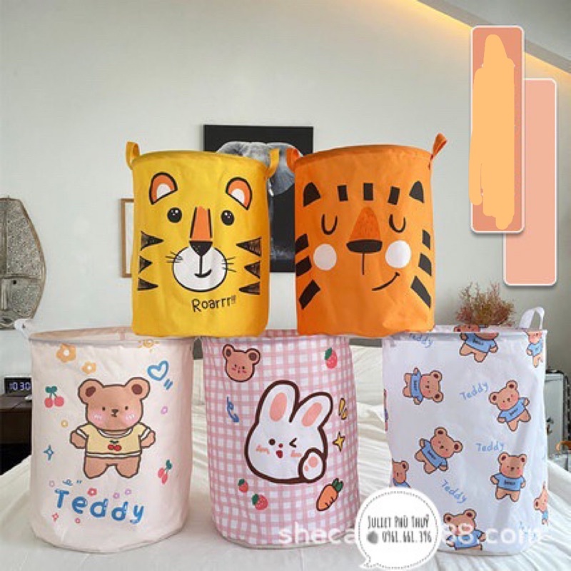 (Sẵn) Giỏ canva đựng đồ đa năng không thấm nước