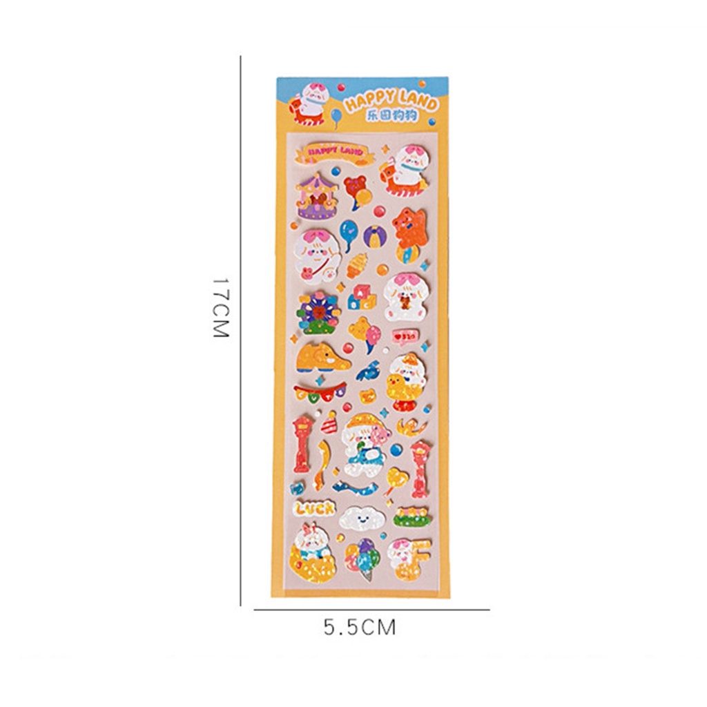 Miếng Dán Laser Họa Tiết Hoạt Hình Dễ Thương Dùng Trang Trí Sổ Tay / Nhật Ký DIY