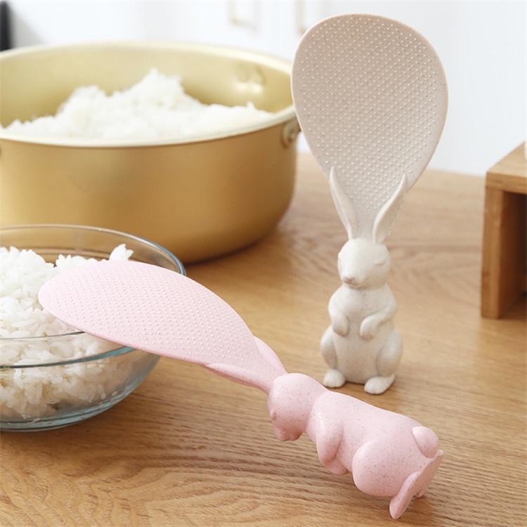 Muôi Xới Cơm Hình Thỏ Dễ Thương, Thìa xới cơm con thỏ Kiểu Dáng Cute Đứng, Thìa xới cơm dạng đứng