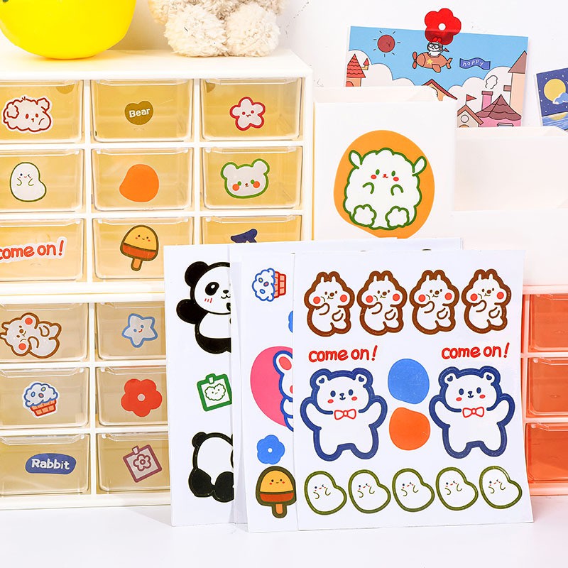 [XẢ KHO] Hộp Đựng Viết Màu Trắng Nhựa Tròn Ly Đựng Bút Để Bàn - Dán Sticker Xinh Xắn Kiểu Hàn AMKO