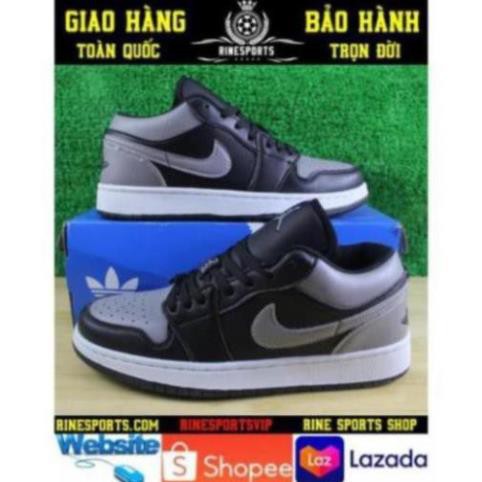 [Sale 3/3]Giày SNEAK 𝗡𝗶𝗸𝗲 SUPER Jordan 1 Grey Toe Low Cổ Thấp Xám Đen P09 : " `