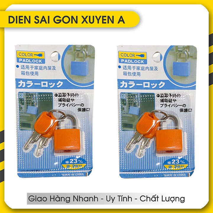 Ổ khóa mini khóa vali túi xách cửa tủ 23mm Padlock Color Màu ngẫu nhiên - phân phối bởi Điện Sài Gòn Xuyên Á