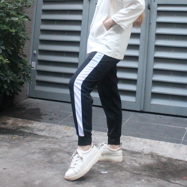 [Có VIDEO &amp; SIZE lớn]Quần Thể Thao Polyester 3 Sọc &amp; 1 Sọc Ống Bo Unisex Talabi Form Chuẩn, Chất Dày Đẹp Vải Ngoại