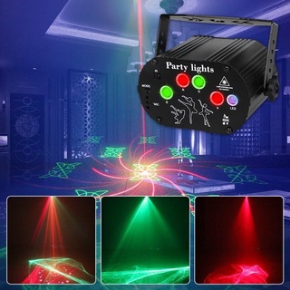 Đèn Laser 5 Cổng Màng Ảo 3D Cảm Biến Theo Nhạc Trang Trí Phòng Bay Phòng Karaoke