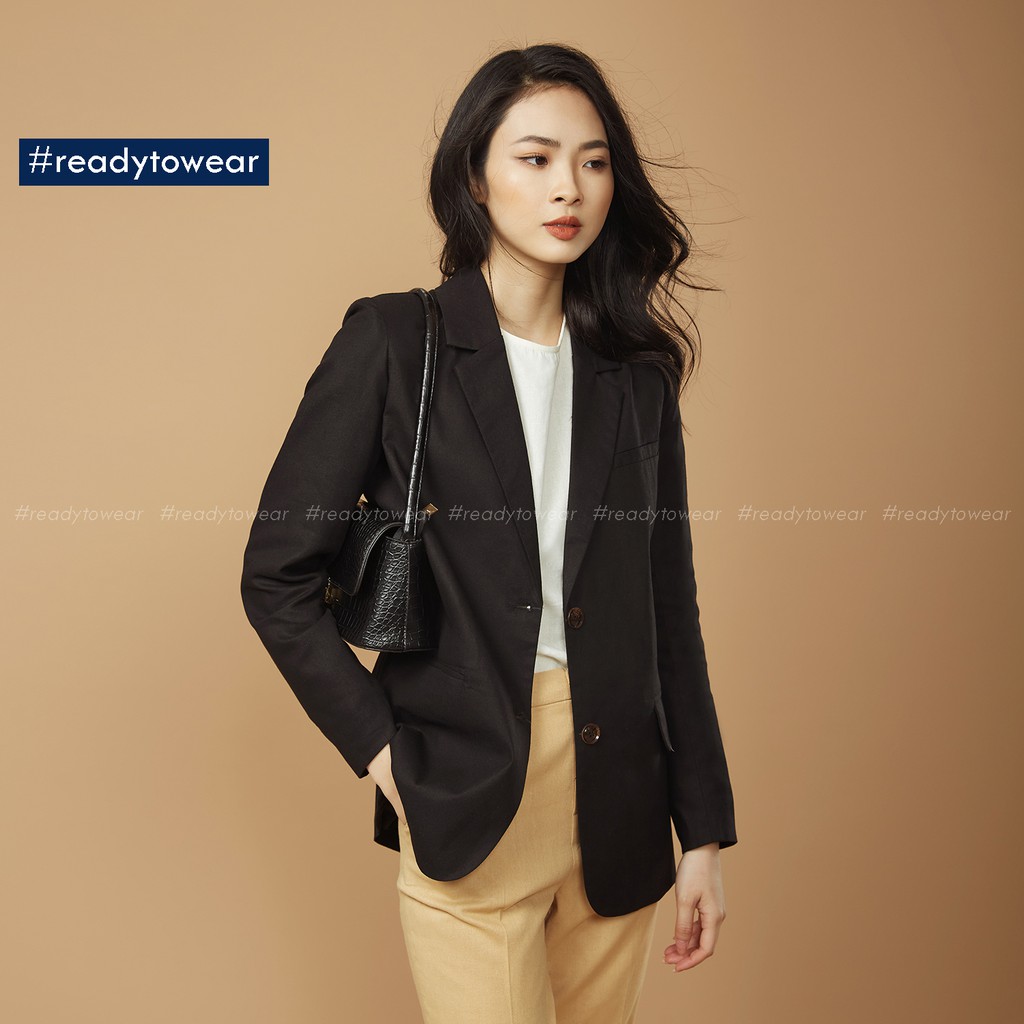 Blazer nữ 2 lớp công sở thắt eo - áo vest nữ form rộng cao cấp vét nhiều màu phong cách hàn quốc linen B01