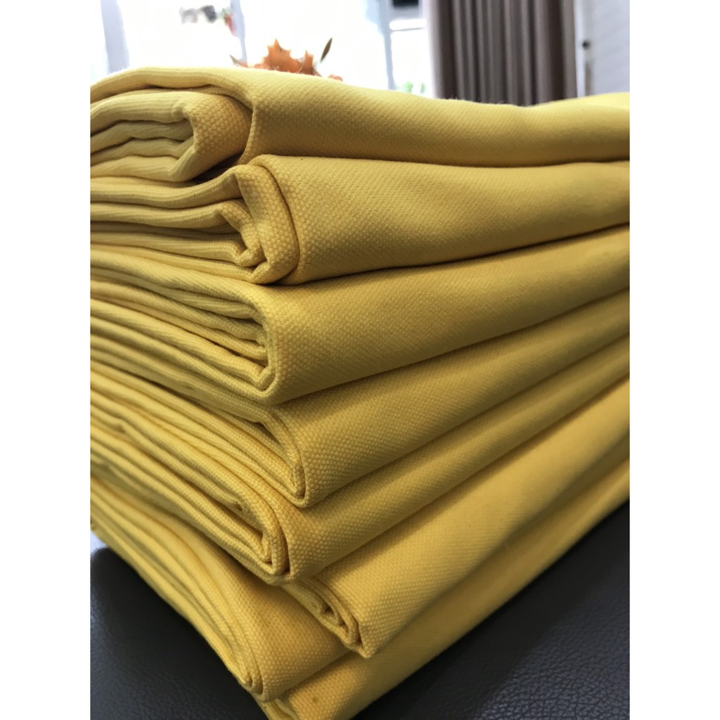 Vải canvas, vải bố màu vàng làm phông chụp, may túi, may rèm, may ga gối