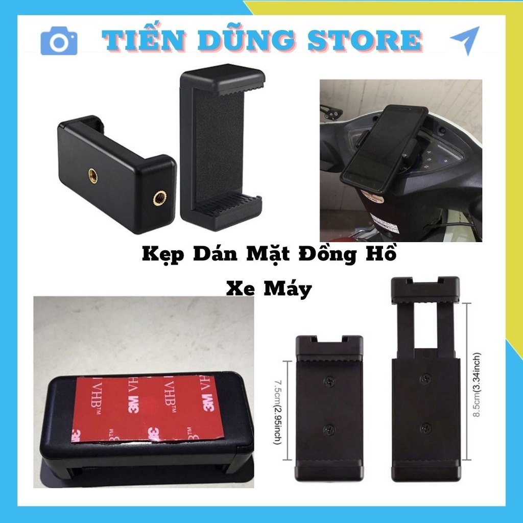 [Mã LIFEAUMAY giảm 10% tối đa 30k đơn 150k] Kẹp Dán Điện Thoại Lên Mặt Đồng Hồ Xe Máy- Băng Dính 3M