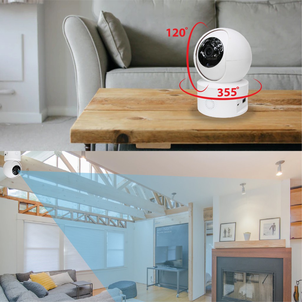 Camera wifi trong nhà xoay 360 độ carecam YH200 2.0MP Full HD  chuẩn nén H265+ đàm thoại 2 chiều, kết nối Smart Home